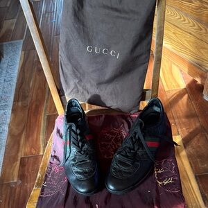 Gucci Black and Green Men's Sneakers